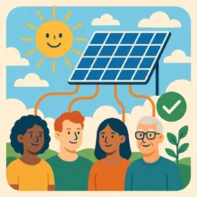 O que é energia solar compartilhada e como posso participar?